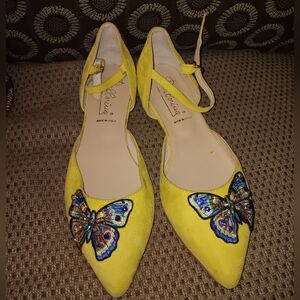 Ballerina Suede Butterfly Flats Size 39